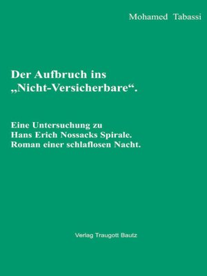cover image of Der Aufbruch ins "Nicht-Versicherbare"